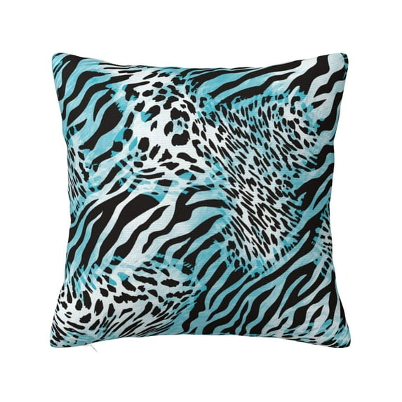 ZICANCN Zebra Leopard Print Animal Decorative Throw Pillow Covers, Bed Couch Sofa Decorative Knit Pillow Covers for Living Room Farmhouse 18"x18"