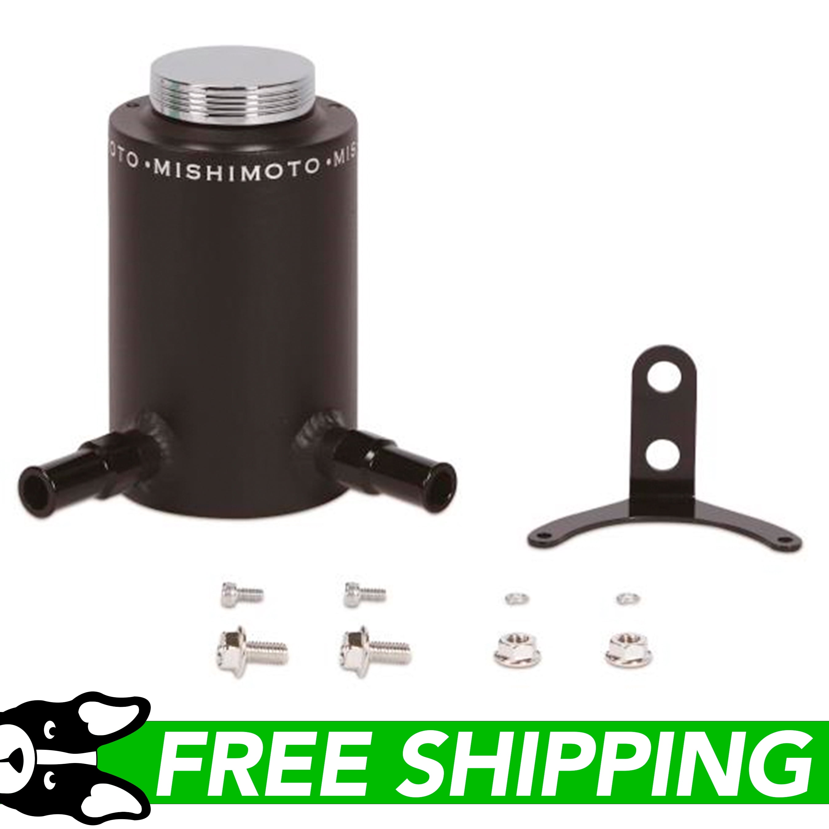 Mishimoto MMRT-PSAWBK Aluminum Power Steering Reservoir Tank Compatible With    Black
