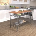 thumbnail image 3 of SEI Karadigan Kitchen Island With Storage, 36-1/2"H x 52"W x 25"D, Oak/Gray, 3 of 3