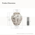 thumbnail image 3 of LuxenHome Rustic Gray with Weathered White Finish 14.8-Inch Tall Stoneware Vase for Farmhouse Decor, 3 of 10