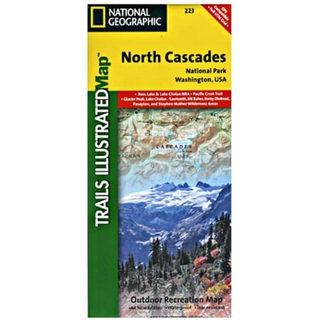 National Geographic TI00000223 Map Of North Cascades National Park - (Best Time To Visit North Cascades National Park)