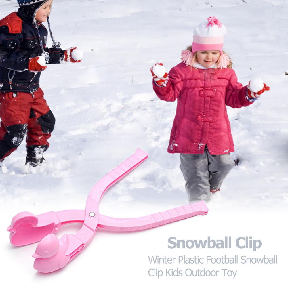 Winter Snow Ball Maker Duck Mold Tool Cartoon Sand Snowball Maker Clip Kids Toys