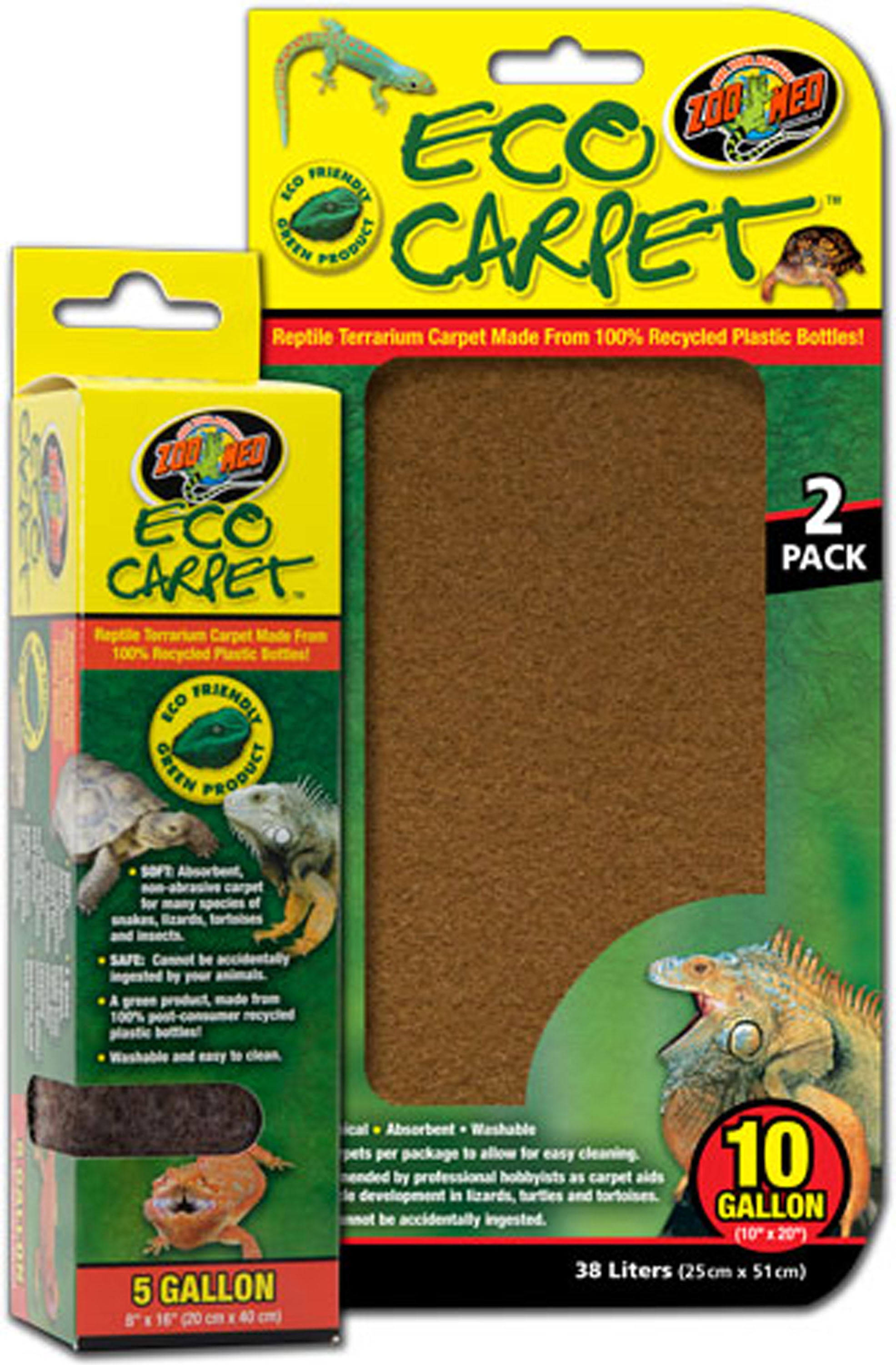 Zoo Med Liner Cage Eco Carpet Soft Absorbent Non Abrasive Washable 15x36 40 gal 
