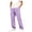 Purple-10, variant on LONKITO Boys Cargo Pants Casual Straigh Leg Fleece Sweatpants with Pockets Drawstring Elastic Waist Size 5-6 Years
