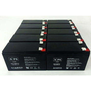 SPS Brand 12V 9Ah Replacement Battery (SG1290T2) for GS Portalac PX12090, PX 12090 (Terminal T2) (12 Pack)