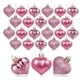 thumbnail image 1 of Adornos de guirnalda para árbol de Navidad, colgante pequeño, regalo de San Valentín, 4,5 cm, forma de corazón de amor galvanizado, bola de color, 1 of 6