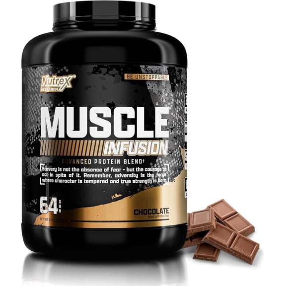 Nutrex Research Chocolate Whey Protein Powder Isolate With EAA & High BCAA Amino Acids For Muscle Support Men & Women Sports Nutrition Protein Blend