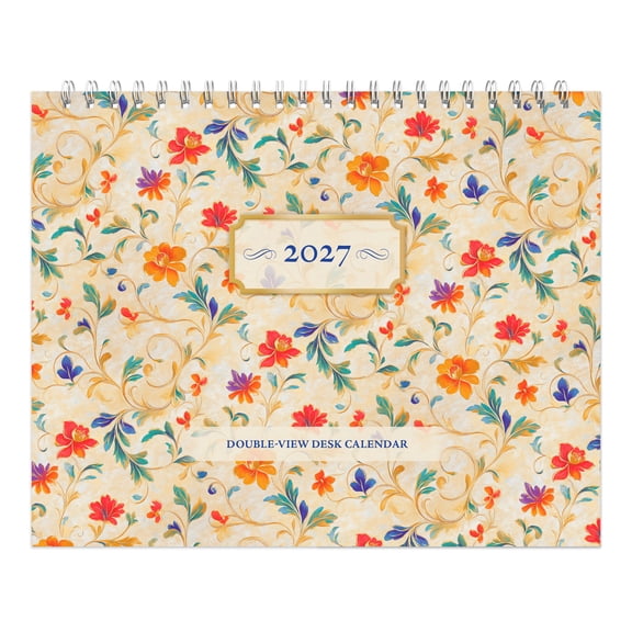 Tuscan Delight | 2027 7.5x6" Double-View Easel Desk Calendar