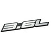 3.6L Liter Embossed SILVER on Black Highly Polished Real Aluminum Auto Emblem Badge Nameplate for Chrysler Dodge Charger Journey Ram Jeep Grand Cherokee Wrangler JK Sport Sahara Volkswagen Fiat Malibu