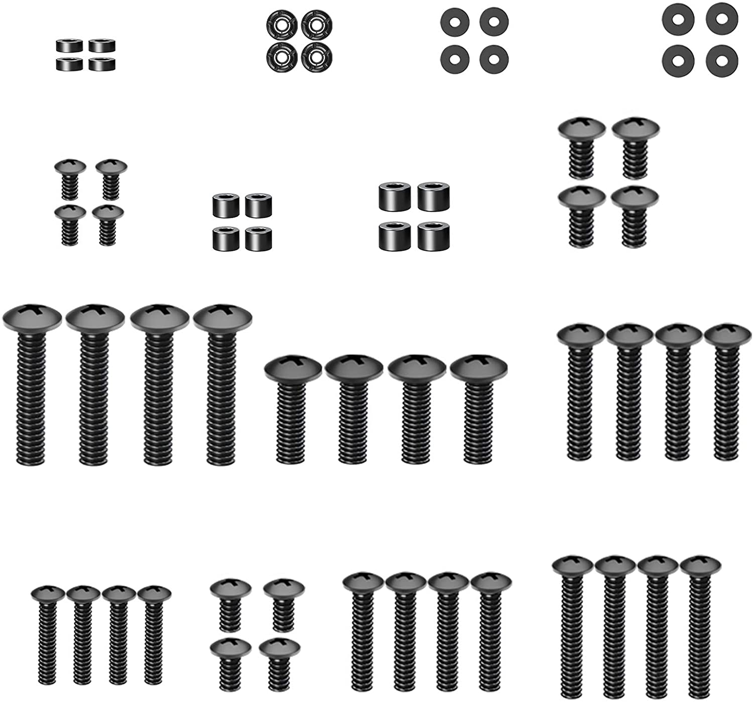 Plannu TV Mounting Hardware TV Mount Screws Kit Comes with M4, M5, M6