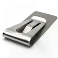 thumbnail image 3 of Black Money Clip Mens Stainless Steel Silver Cash Holder Male Mini Purse Metal Bill Clamp Slim Pocket ID Credit Card Folder, 3 of 5