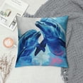 thumbnail image 2 of Nawypu  Dolphins Bed Pillow Covers, Lovely Ocean Dolphin Decorative Throw Pillow Cover Cushion Case for Sofa Bed Living Room Farmhouse Decorations, Blue Dolphins  Pillowcases, 2 of 5