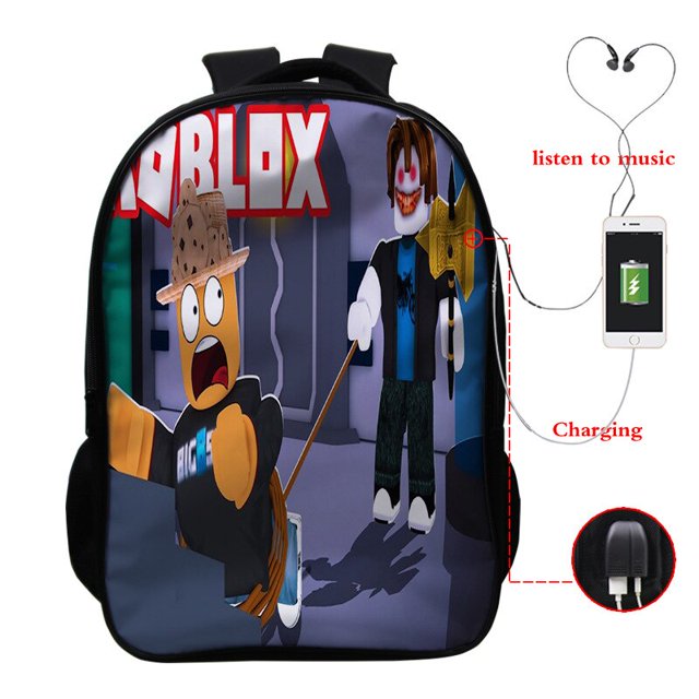 Robloxmochila con impresión Digital 3D, morral a todo color de 13 pulgadas con cremallera para estudiantes del Campus, mochila escolar de gran capacidad, regalo de cumpleaños