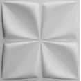 thumbnail image 1 of Dundee Deco's Paintable Off White Geometric Flowers Fiber 3D Wall Panel, 1.6 ft X 1.6 ft, Interior Design Wall Paneling Decor Commercial and Residential Application, 2.6 sq.ft. each, 1 of 5