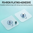 thumbnail image 4 of Matoen Self Adhesive Wall Hooks No Drill Hooks for Hanging, No-Trace Sticker Frame Hangers without Nails for Mount Wall Shelf, Heavy Duty Adhesive Wall Hooks for Kitchen, Bathroom, 4 of 5