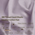 thumbnail image 4 of Superior 4-Piece Modern Lavender 300 Thread Count Egyptian Cotton, King, 4 of 8