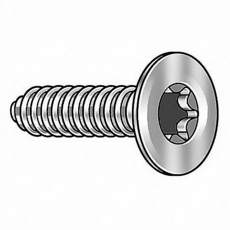 Tamper-Pruf Screw Scrw Sz #6,T10,Zinc,1/4"L,PK50 440800