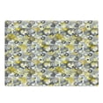 thumbnail image 1 of Grey and Yellow Cutting Board, Hand Drawn Sketchy Geometrical Retro Modern Circles Image Illustration, Decorative Tempered Glass Cutting and Serving Board, Large Size, White Beige, by Ambesonne, 1 of 1