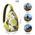thumbnail image 2 of Bright Yellow Lemon Pattern Travel Sling Backpack, Lightweight Crossbody Bag with Modern Floral Design, Perfect for Summer and Outdoor Activities, 2 of 6
