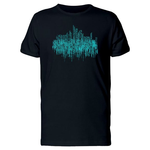 A City In Glitch Numbers Tee Men's -Image by Shutterstock