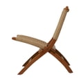 thumbnail image 5 of DecMode Wood Handmade Woven Lounge Chair, Brown, 5 of 7