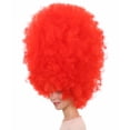 thumbnail image 5 of HPO | Adult Women's Super Size Jumbo Halloween Wig | Red| Breathable Capless Cap, 5 of 8