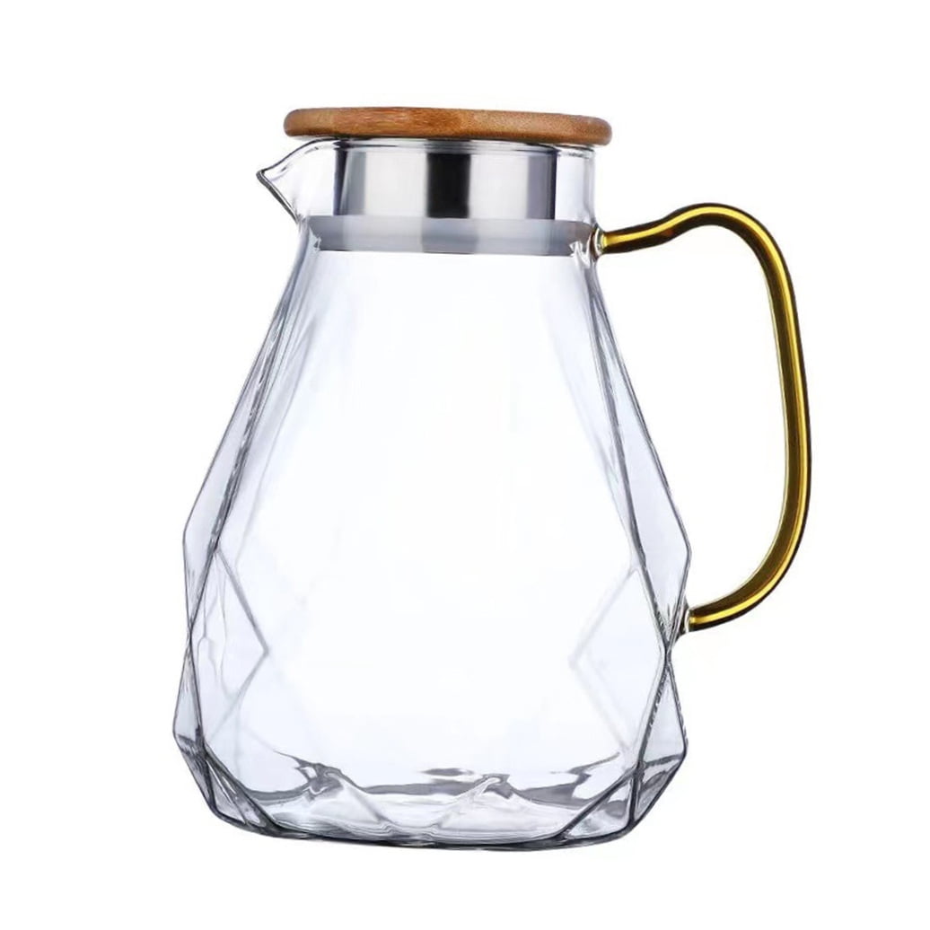 Raindrops Glass Pitcher with Handle, Easy to Clean, 11.8x7.9x8.1 Inch, Perfect for Parties and Everyday Use