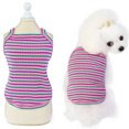 thumbnail image 3 of Chaleco De Algodón A Rayas Para Perros, Ropa Para Mascotas, Chaleco Suave Transpirable Para Mascotas, Disfraz, Camiseta Para Cachorros, Disfraces Advancent PT002647-09, 3 of 6