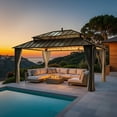 thumbnail image 5 of Sunjoy 16x12 ft. Outdoor Gazebo Steel Hardtop with Curtain and Netting,Kingston Series, 5 of 12