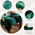 thumbnail image 5 of Teal Marble Table Cloth Waterproof Tablecloths, Modern Green Golden Abstract Ombre Texture Tablecloth Dining Table Cover for Kitchen Party Tabletop Outdoor, Square Tablecloth 54x54 Inch, 5 of 9