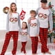 thumbnail image 3 of Pijamas familiares navideños a juego, conjuntos de pijamas a cuadros blancos y negros, gafas de sol, Navidad en julio, 3 of 4