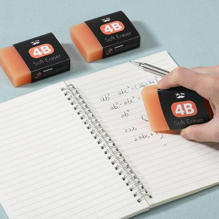 Mr. Pen- Extra Large 4B Soft Erasers, 3 Pack, 3”x2” Pencil Eraser