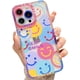 thumbnail image 1 of Linda funda para teléfono con cara sonriente Compatible con protección de cámara a prueba de golpes moda suave TPU transparente funda con flor sonriente para, 1 of 6