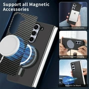 Magnetic Case for Samsung Galaxy Z Fold 5, [Compatible with MagSafe] Military Grade Drop Shockproof Anti-Scratch [Wireless Charging] Phone Case for Samsung Galaxy Z Fold 5,Black