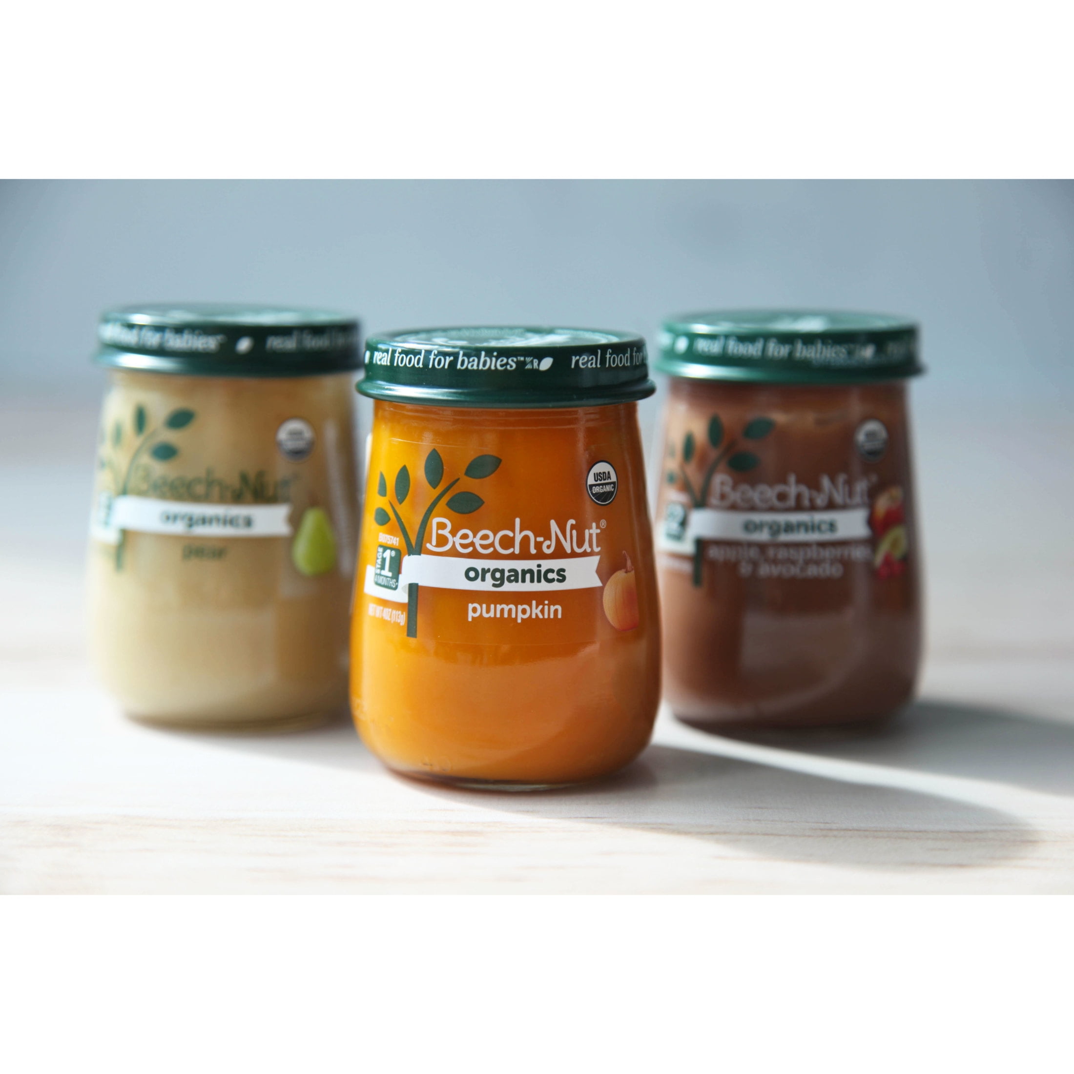 Beech-Nut Organics Stage 1 Baby Food Variety Pack, Fruit & Vegetable, 4oz Jar (16 Pack)