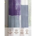 thumbnail image 6 of Abstract Purple Sheer Curtains 45 inches Long 2 Panels Set Gray Mottled Graffiti Color Block Modern Art Tiers Sheers Rod Pocket Small Window Short Curtains for Kitchen Cafe, Each 52" W x 45" L, 6 of 7