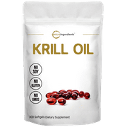 Antarctic Krill Oil Supplement, 1000mg Per Serving, 300 Soft-Gels, Rich in Omega-3s EPA, DHA & Natural Astaxanthin, Supports Immune System & Brain Health, Premium Krill Oil Capsules Liquid Softgels