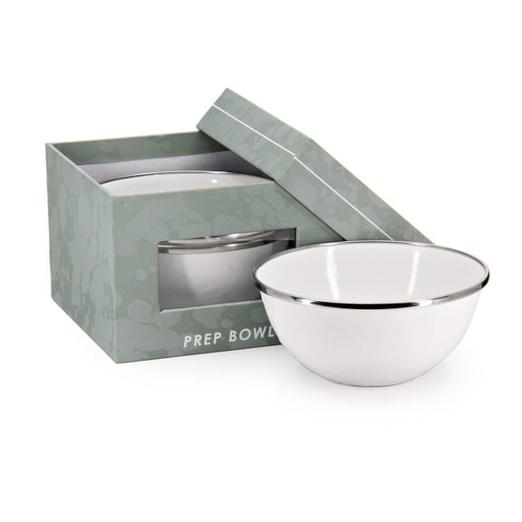 Solid White Pattern - 3-piece Prep Bowl Gift Set - Golden Rabbit Enamelware