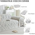 thumbnail image 6 of TOPCHANCES Chenille Couch Cover Sofa Slipcovers Towel Cover Couch Furniture Pet Protector Throws Blanket  (180*300cm, Grey), 6 of 7