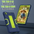 thumbnail image 6 of Dteck for TCL Tab 8 LE Case 2023, Heavy Duty Drop Protection Shockproof Rugged Case with Kickstand for TCL Tab 8 LE Model: 9137W/ TCL Tab 8 WiFi Model: 9132X,Navy+Green, 6 of 7
