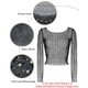 thumbnail image 3 of Camiseta Modegal de malla con diamantes de imitación de perlas para mujer, color negro, talla M, 3 of 5