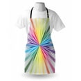thumbnail image 3 of Vintage Rainbow Apron Retro Style Burst Effect with Halftone Details Colorful Rays Pop Sixties, Unisex Kitchen Bib Apron with Adjustable Neck for Cooking Baking Gardening, Multicolor, by Ambesonne, 3 of 3