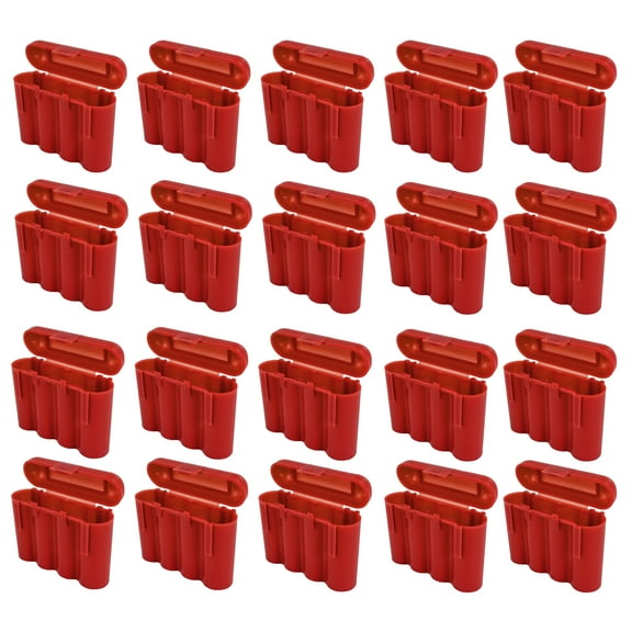 EBC Battery 20 Red Plastic AA AAA Battery Holder Box Storage Cases