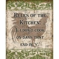 thumbnail image 3 of Stimson, Diane 12x14 Black Modern Framed Museum Art Print Titled - Rules Of Kitchen 1, 3 of 5