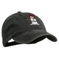 thumbnail image 5 of Western Snowman Embroidered Washed Dyed Cap - Black OSFM, 5 of 5