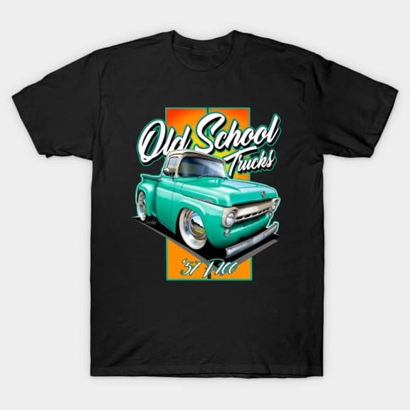 Vintage 1957 Ford F100 Old School Cartoon Classic Pickup Truck Fan T-Shirt