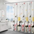 thumbnail image 2 of Cortina de ducha de baño, cortina divisoria, cortina de puerta, rejilla, cortina de ducha PEVA, resistente al moho, impermeable, multicolor opcional, 2 of 5
