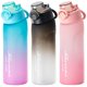 thumbnail image 3 of Botella de agua con fragancia de frutas sin BPA de 750 ml para fitness y actividades al aire libre (negro), 3 of 8