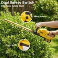thumbnail image 3 of Hedge Trimmer Cordless,UNTIMATY 21V Electric Bush Trimmer with Rotatable Handle,Brushless Motor Trimmers Battery Powered, for Shrub Cutting,Trimming,Yellow, 3 of 10