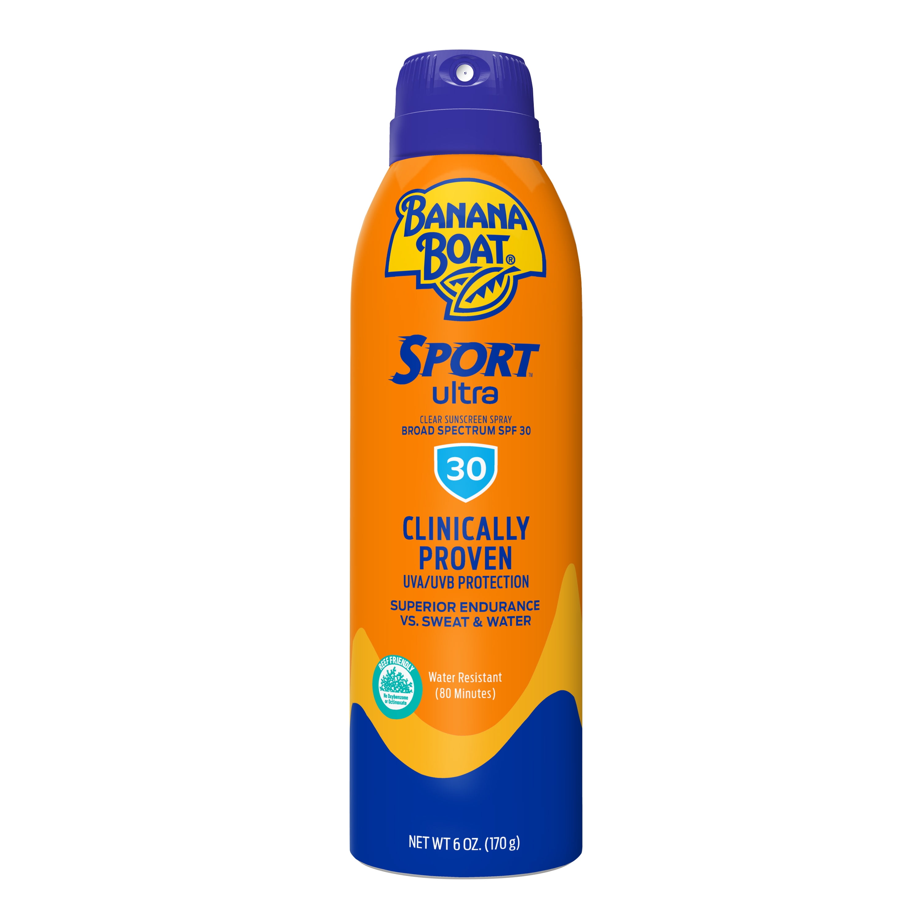 Banana Boat Ultra Sport Clear Sunscreen Spray SPF 30, 6 oz